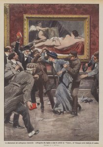 Aberrazioni del suffragismo femminile, suffragetta taglia la Venere
