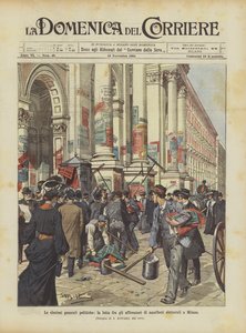Le elezioni generali politiche, la lotta fra gli affissatori di manifesti elettorali a Milano da Achille Beltrame