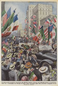 Le entusiastiche accoglienze americane alla Missione italiana da Achille Beltrame