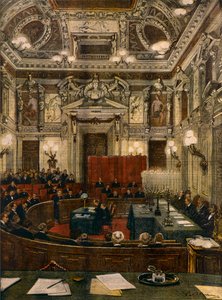 Nuovo Consiglio Comunale di Milano in sessione da Achille Beltrame