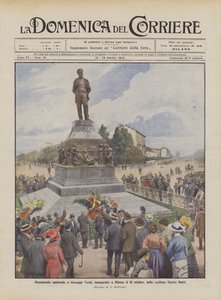 Monumento nazionale a Giuseppe Verdi, inaugurato a Milano il 10 ottobre da Achille Beltrame
