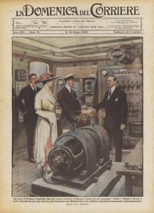 Nel porto di Siviglia, Guglielmo Marconi riceve i Sovrani di Spagna a bordo del suo magnifico