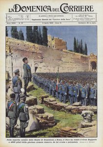 Nella superba cornice dello Stadio di Domiziano, a Roma, il Duce ha tenuto il Gran Rapporto a 4000