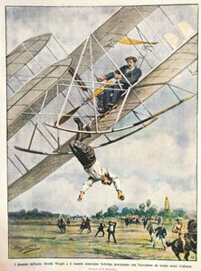 Orville Wright e il tenente Seliridge precipitano con il biplano da trenta metri, Stati Uniti d