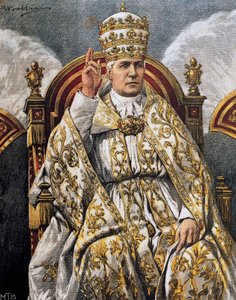 Ritratto di Papa Pio X (Giuseppe Melchiorre Sarto, Riese) da Achille Beltrame