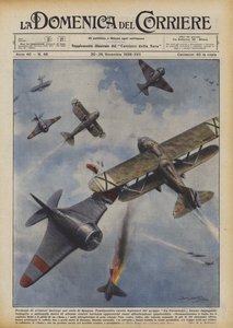 Prodezze di aviatori italiani nel cielo di Spagna da Achille Beltrame