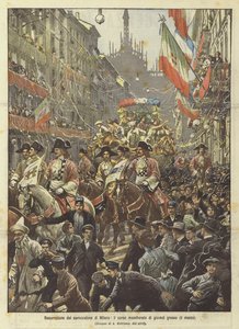 Resurrezione del carnevale di Milano, il corso mascherato di giovedì grasso da Achille Beltrame