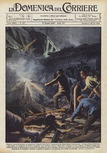 Rimasto miracolosamente incolume nel disastro ferroviario notturno sulla linea Parigi-Ventimiglia da Achille Beltrame