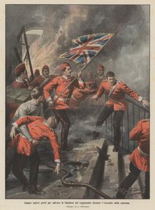 Soldati inglesi periti per salvare la bandiera del reggimento durante l