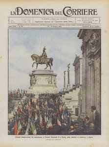 Solenne inaugurazione del monumento a Vittorio Emanuele II a Roma, nella mattina di domenica 4 giugno
