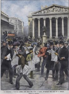 Il giorno dopo la morte di Re Edoardo VII. Illustrazione di Achille Beltrame. Maggio 1910 da Achille Beltrame