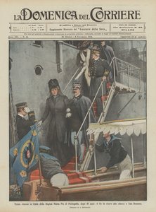 Triste ritorno in Italia della Regina Maria Pia di Portogallo, dopo 48 anni, il Re la riceve da Achille Beltrame