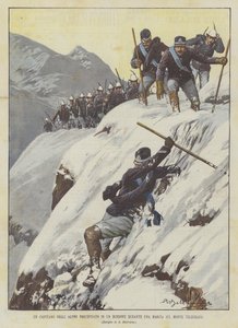 Un capitano degli alpini precipitato in un burrone durante una marcia sul Monte Telegrafo da Achille Beltrame