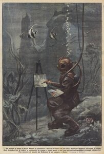 Un artista in fondo al mare da Achille Beltrame