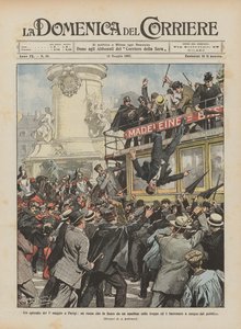 Un episodio del 1º maggio a Parigi, un russo che fa fuoco da un omnibus sulle truppe