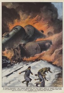 Un fragore formidabile e una vampata gigantesca, due treni romeni adibiti al trasporto da Achille Beltrame