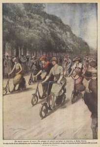 Un nuovo genere di sport, un gruppo di attrici parigine si cimenta a Saint Cloud in una corsa
