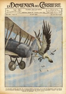 Un singolare scontro nel cielo da Achille Beltrame