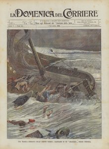 Una tragica burrasca nelle lagune venete, naufragio di un bragozzo presso Chioggia