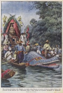 Una curiosa processione nelle Filippine