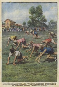 Una originale corsa di levrieri umani è stata organizzata fra i soci e le socie di un circolo?