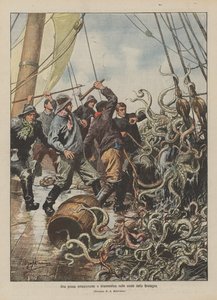 Una pesca emozionante e drammatica nelle coste della Bretagna da Achille Beltrame