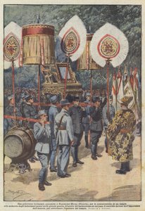 Una pittoresca cerimonia annamita a Nogent-sur-Marne (Francia) per la consacrazione di un tempio da Achille Beltrame