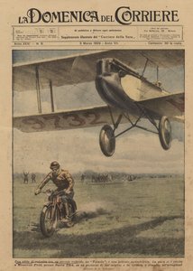 Una sfida di velocità tra un piccolo velivolo, un Tignola, e una potente motocicletta