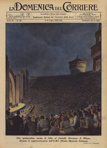 Una spettacolosa serata di folla al Castello Sforzesco di Milano, durante le rappresentazioni?