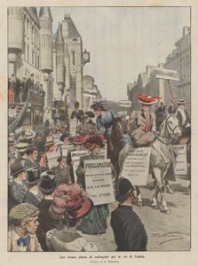 Uno strano corteo di suffragette per le vie di Londra