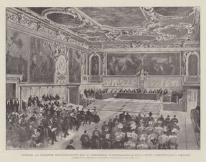 Venezia, la solenne inaugurazione del VI Congresso Internazionale degli Studi Commerciali (4 maggio) da Achille Beltrame