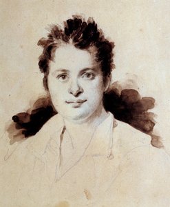 Ritratto del giovane scrittore francese Honoré de Balzac da Achille Devéria
