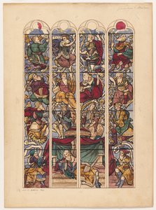 Studio per quattro vetrate "Genealogia di Abramo"