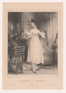 Giovane donna in sottoveste da Achille Devéria