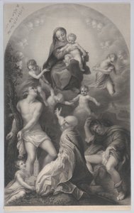 La Madonna di San Sebastiano, con la Vergine e il Bambino, circondata da angeli, 1847
