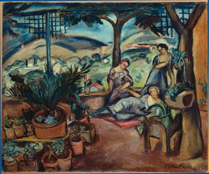 Donne sulla terrazza da Achille Emile Othon Friesz