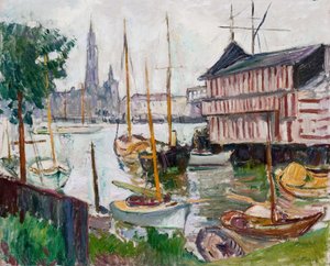 Bacino per yacht a Sainte-Anne, Anversa da Achille Emile Othon Friesz