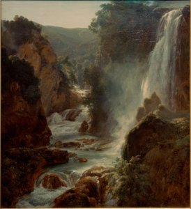 La cascata di Tivoli da Achille Etna Michallon