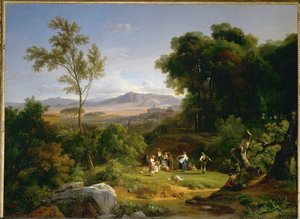 Paysage inspire par la vue de Frascati - paesaggio ispirato dalla vista di Frascati ...