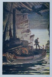 Illustrazione da I Lavoratori del Mare di Victor Hugo (1802-85) 1923