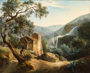 Paesaggio con cascata, c.1830