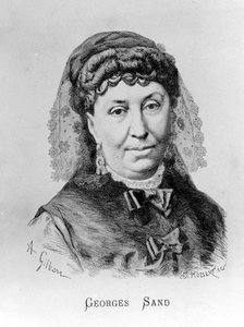 Ritratto di George Sand (Aurore Dupin, Baronne Dudevant) (1804-1876) di A. Gilbern