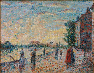 Passeggiata lungo il fiume da Achille Lauge