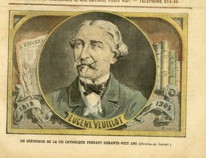 Illustrazione di Achille Lemot in Le Pelerin, 01/10/05 - Un difensore della fede cattolica per sessantotto anni - Stampa/Media, Religione Fede, L