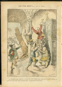 Illustrazione di Achille Lemot in Le Pelerin, 25/02/06 - Antisemitismo, Religione Fede, Cattolico Cattolicesimo - Separazione tra Chiesa e Stato, Inventari/Reazioni agli Inventari - Ebreo da Achille Lemot