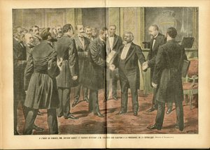 Illustrazione di Achille Lemot (1846-1909) in Le Pelerin, 28/01/06 - Elezioni, Presidente della Repubblica - Fallieres Armand (1841-1931) da Achille Lemot