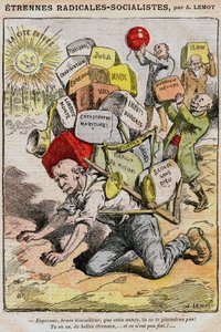 Radical-Socialisti: vignetta di Achille Lemot in Le Pelerin (1909)