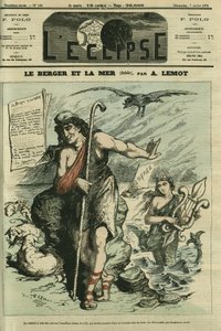 Il pastore e il mare illustra una favola per sostituire il cartone animato di Gill "Le rane che chiedono un re" censurato. Copertina in "L