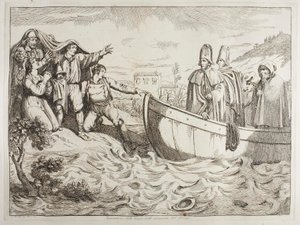 Sbarco presso il Tevere da Achille Pinelli