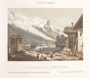 Vista sulla valle di Chamonix dal passo Les Montées da Ad. Cuvillier